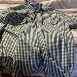 Green checker shirt 2XL